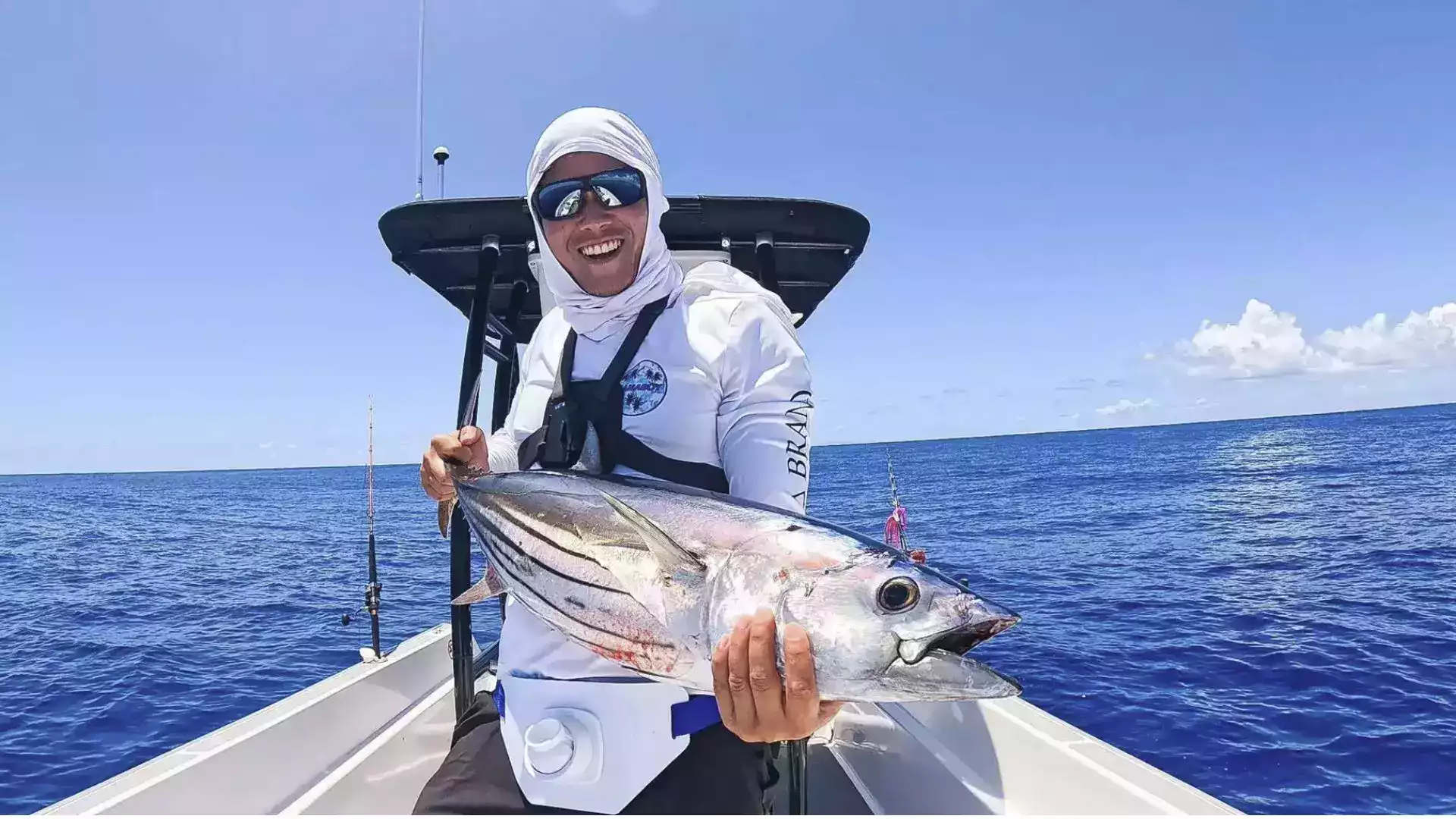 Big game fishing tuna Raiatea French Polynesia Catch and Cook