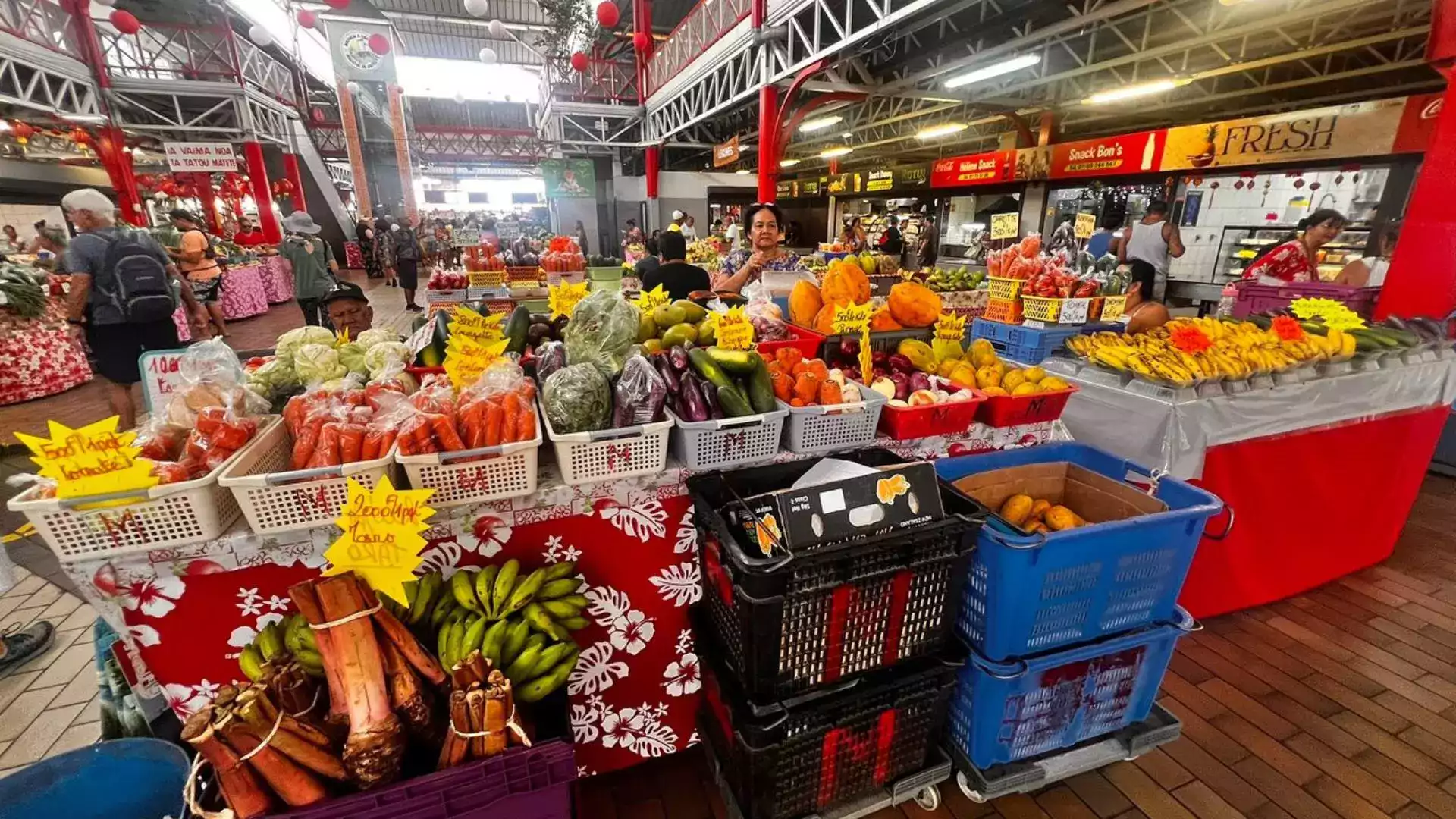 Marché de Papeete Tahiti vie locale Polynésie française économie