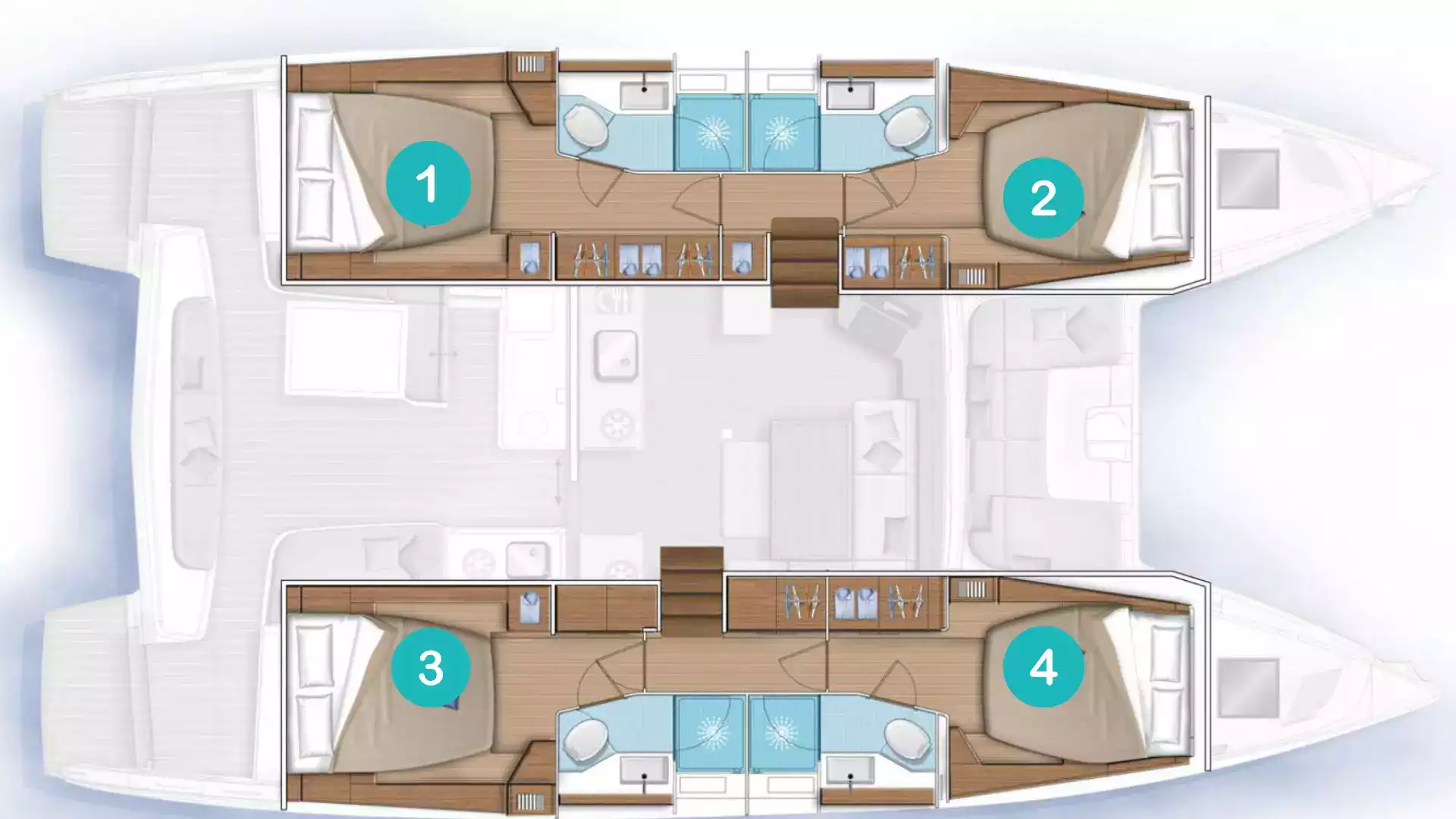 Lagoon 46 at anchor Raiatea lagoon French Polynesia