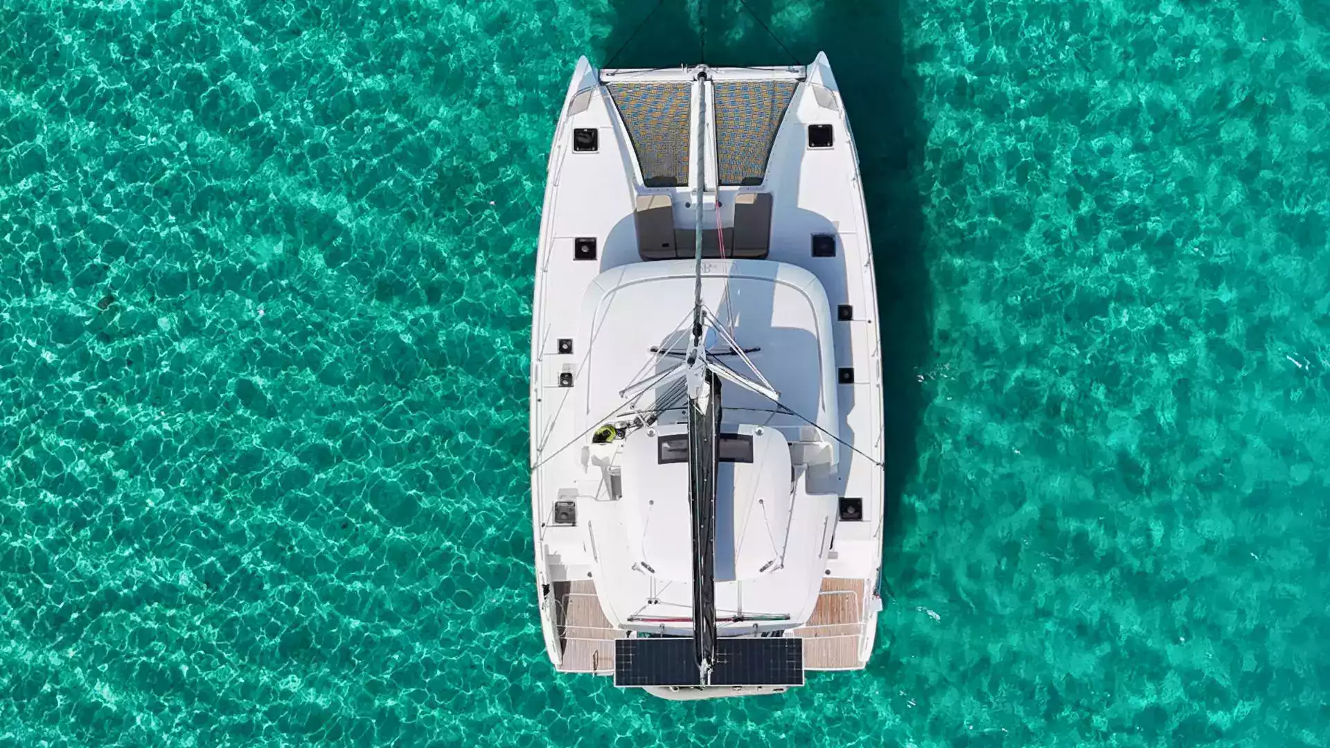 Catamaran sailing in French Polynesia