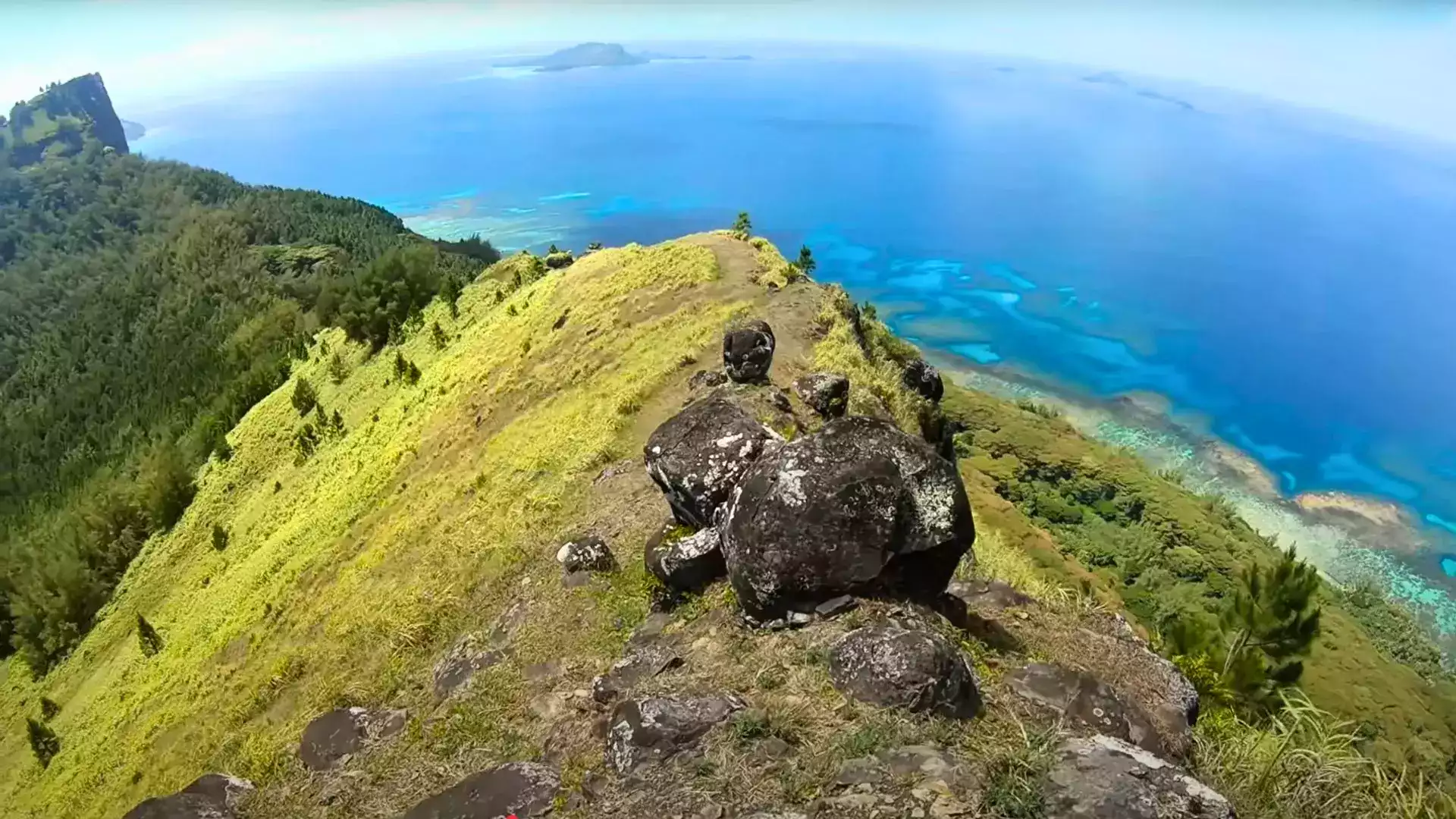 Mangareva Mont Mokoto view Gambier Islands French Polynesia