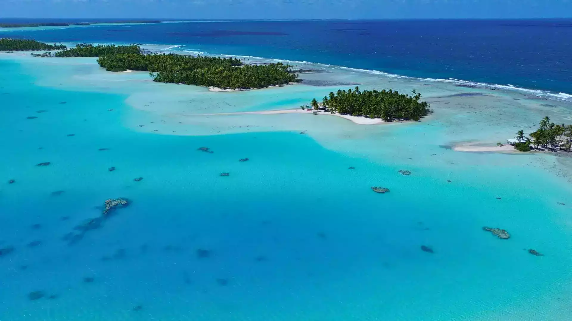 Lagon Bleu Rangiroa sable rose eaux turquoise Tuamotu