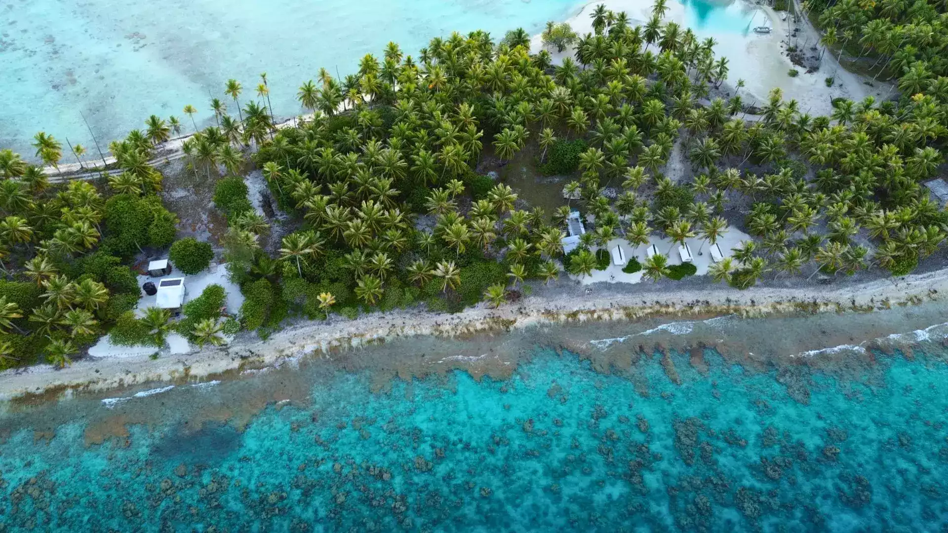 Lagon Vert Rangiroa motu snorkeling canoë Tuamotu