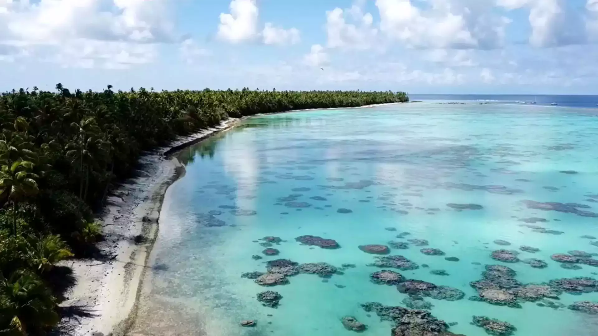 Tetiaroa vue drone atoll Marlon Brando Polynésie française
