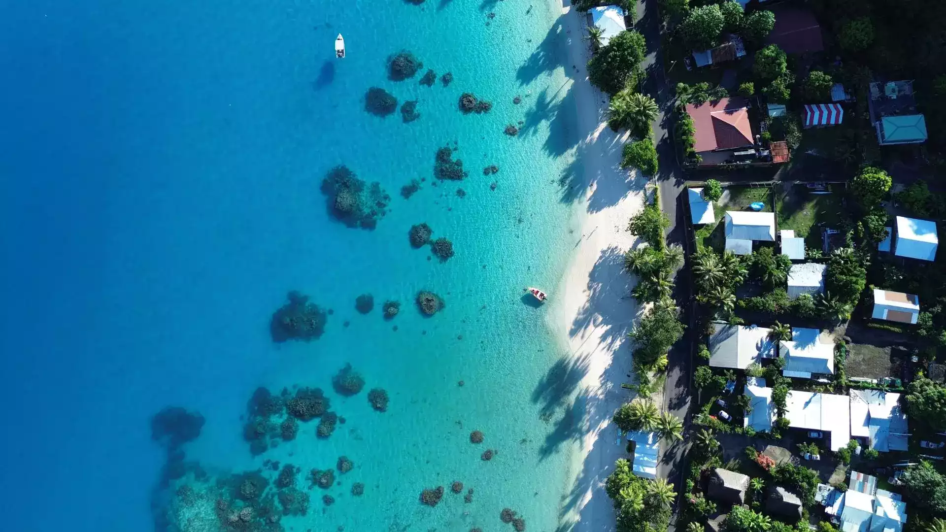 Matira Beach Bora Bora white sand turquoise lagoon French Polynesia