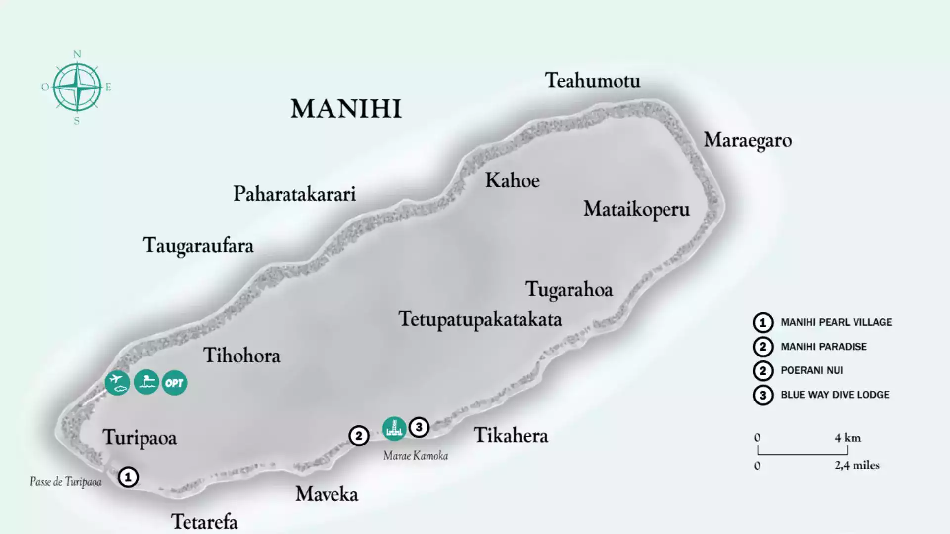 Manihi carte atoll Tuamotu Polynésie française map localisation