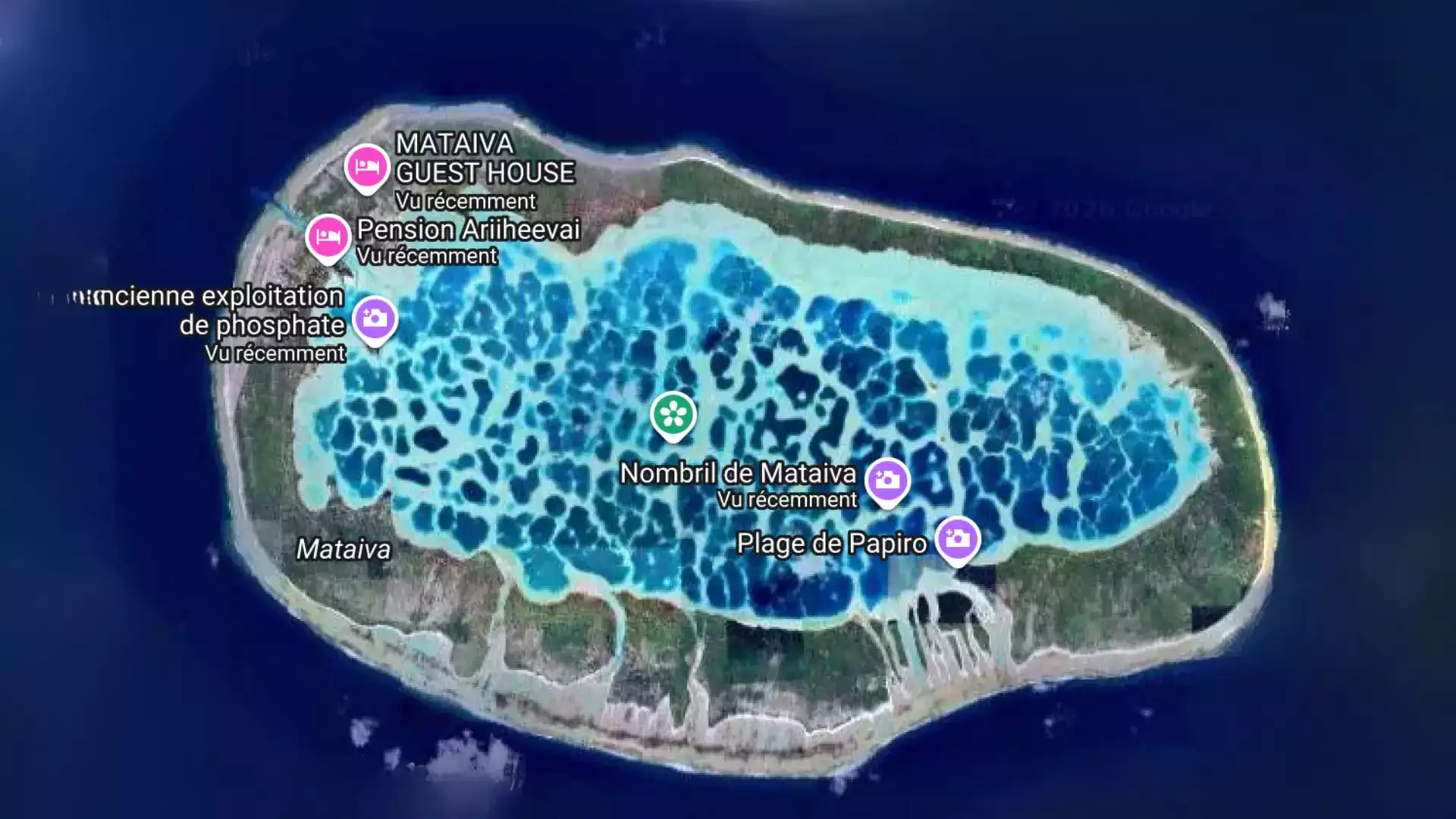 Mataiva carte atoll Tuamotu Polynésie française map