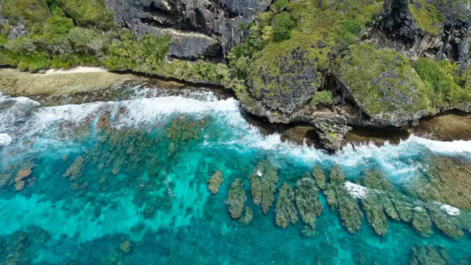 Falaises calcaires Rurutu côte Australes Polynésie française