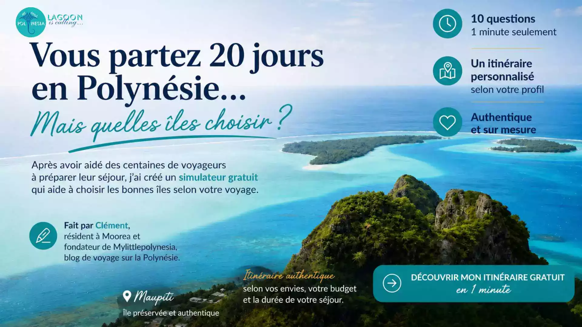 Simulateur de voyage en Polynésie française
